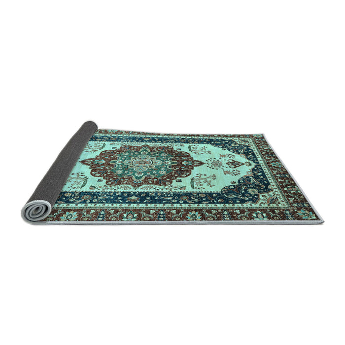 Sideview of Abstract Light Blue Modern Rug, abs3083lblu