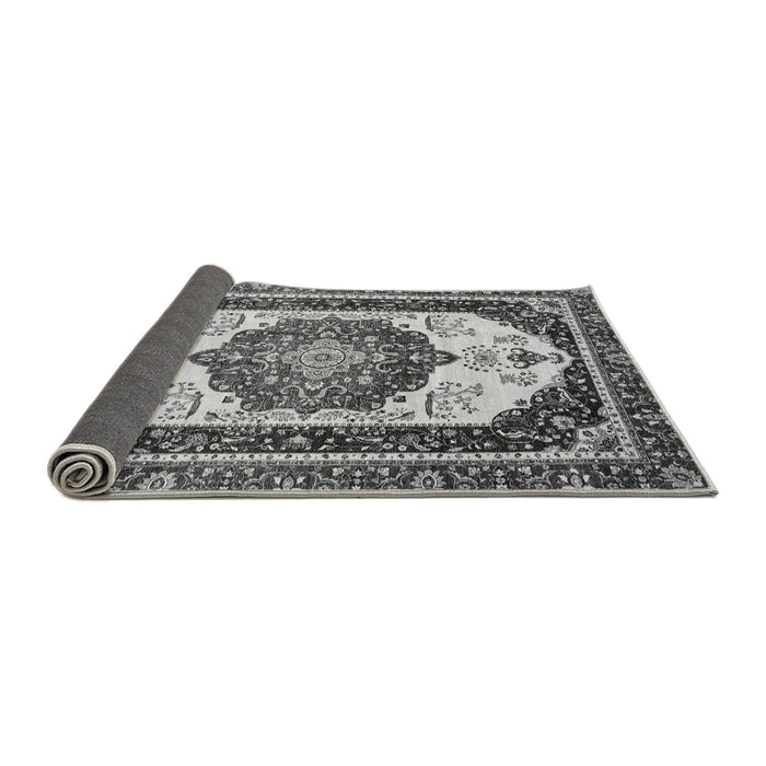 Sideview of Abstract Gray Modern Rug, abs3083gry