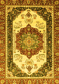 Abstract Yellow Modern Rug, abs3083yw