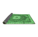 Sideview of Abstract Emerald Green Modern Rug, abs3084emgrn