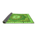 Sideview of Abstract Green Modern Rug, abs3084grn