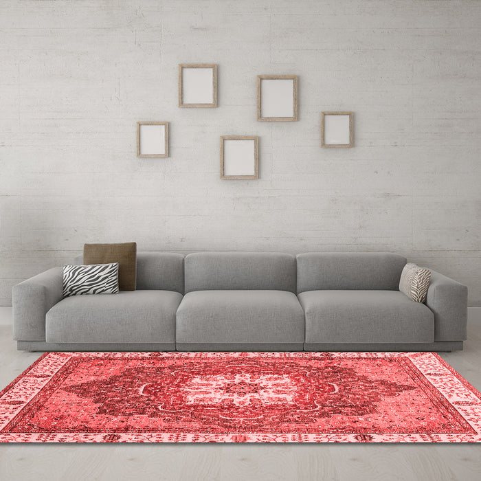 Modern Red Washable Rugs