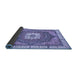 Sideview of Abstract Blue Modern Rug, abs3084blu