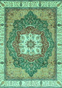 Abstract Turquoise Modern Rug, abs3084turq