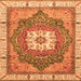 Square Abstract Orange Modern Rug, abs3084org