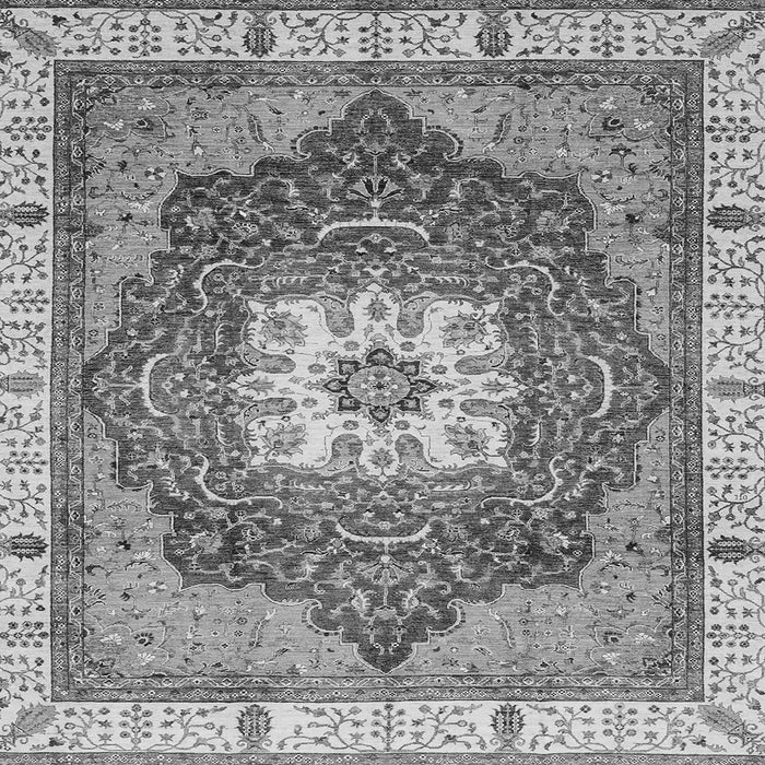 Square Abstract Gray Modern Rug, abs3084gry