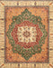 Machine Washable Abstract Red Rug, wshabs3084