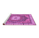 Sideview of Machine Washable Abstract Purple Modern Area Rugs, wshabs3084pur