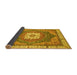 Sideview of Abstract Yellow Modern Rug, abs3084yw