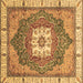 Square Abstract Brown Modern Rug, abs3084brn