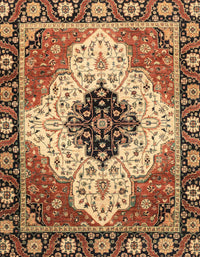 Machine Washable Abstract Red Brown Rug, wshabs3085