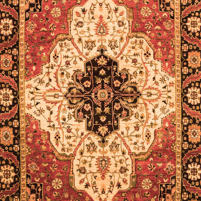 Machine Washable Abstract Orange Modern Area Rugs, wshabs3085org