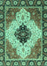 Machine Washable Abstract Turquoise Modern Area Rugs, wshabs3085turq