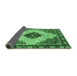 Sideview of Abstract Emerald Green Modern Rug, abs3085emgrn