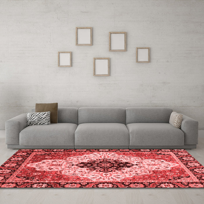 Modern Red Washable Rugs