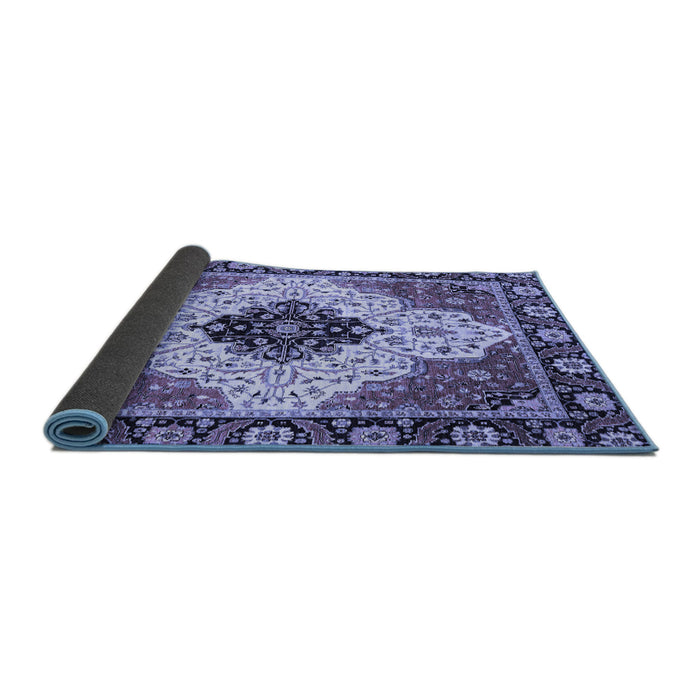 Sideview of Abstract Blue Modern Rug, abs3085blu