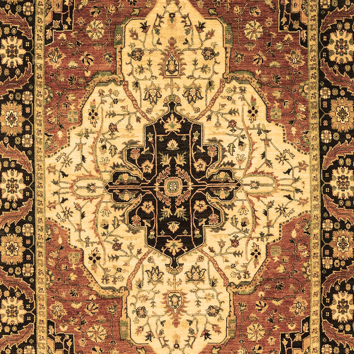 Machine Washable Abstract Brown Modern Rug, wshabs3085brn