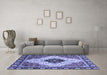 Machine Washable Abstract Blue Modern Rug in a Living Room, wshabs3085blu