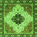 Square Abstract Green Modern Rug, abs3085grn