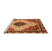 Sideview of Machine Washable Abstract Orange Modern Area Rugs, wshabs3085org