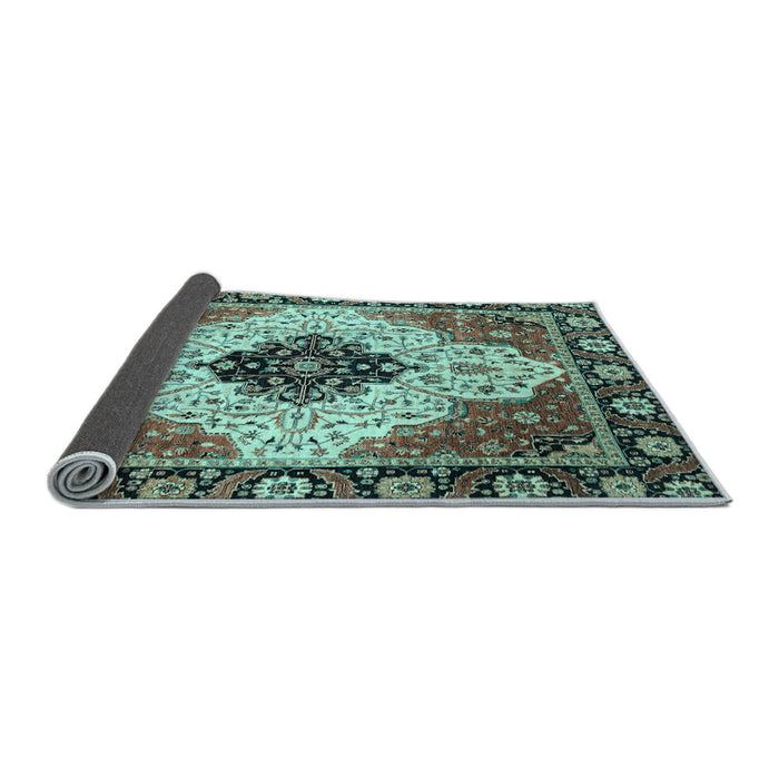 Sideview of Abstract Light Blue Modern Rug, abs3085lblu