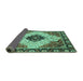 Sideview of Abstract Turquoise Modern Rug, abs3085turq