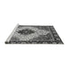 Sideview of Machine Washable Abstract Gray Modern Rug, wshabs3085gry