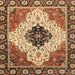 Square Abstract Red Brown Modern Rug, abs3085