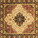 Square Machine Washable Abstract Brown Modern Rug, wshabs3085brn