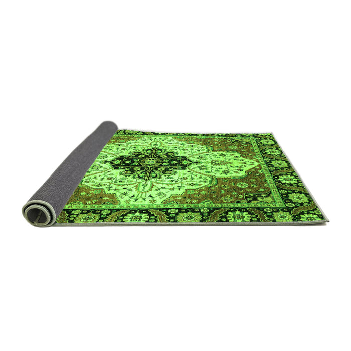 Sideview of Abstract Green Modern Rug, abs3085grn