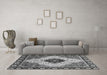 Machine Washable Abstract Gray Modern Rug in a Living Room,, wshabs3085gry