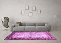 Machine Washable Abstract Purple Modern Rug, wshabs3086pur