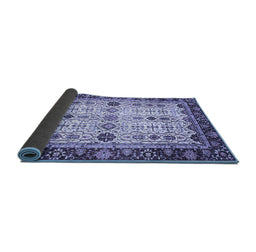 Sideview of Abstract Blue Modern Rug, abs3086blu