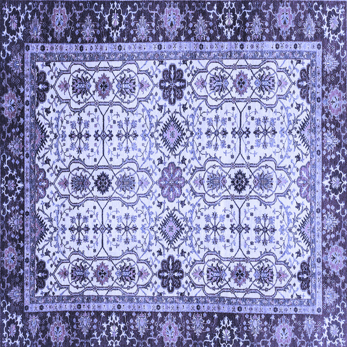 Square Abstract Blue Modern Rug, abs3086blu