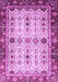 Machine Washable Abstract Purple Modern Area Rugs, wshabs3086pur