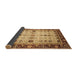 Sideview of Abstract Brown Modern Rug, abs3086brn