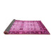 Sideview of Abstract Pink Modern Rug, abs3086pnk