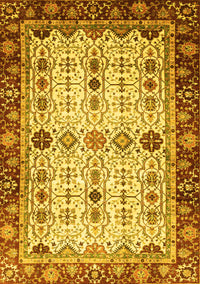 Abstract Yellow Modern Rug, abs3086yw