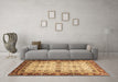 Machine Washable Abstract Brown Modern Rug in a Living Room,, wshabs3086brn