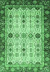 Abstract Emerald Green Modern Rug, abs3086emgrn