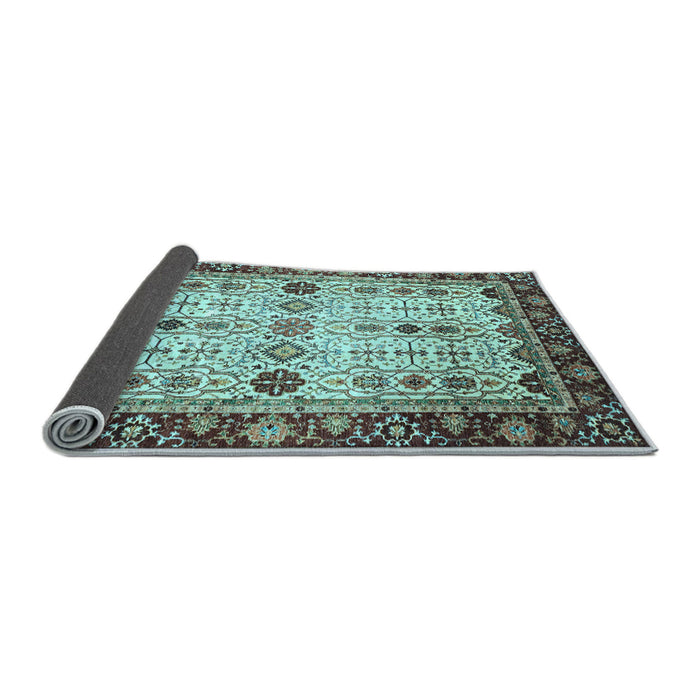 Sideview of Abstract Light Blue Modern Rug, abs3086lblu