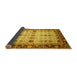 Sideview of Abstract Yellow Modern Rug, abs3086yw