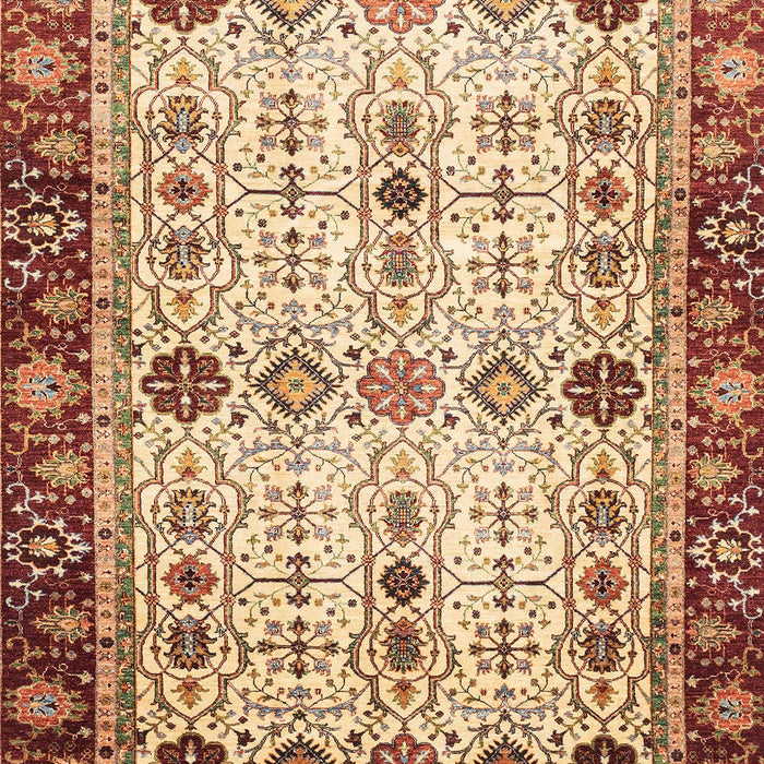 Machine Washable Abstract Yellow Rug, wshabs3086