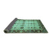 Sideview of Abstract Turquoise Modern Rug, abs3086turq