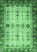 Machine Washable Abstract Emerald Green Modern Area Rugs, wshabs3086emgrn