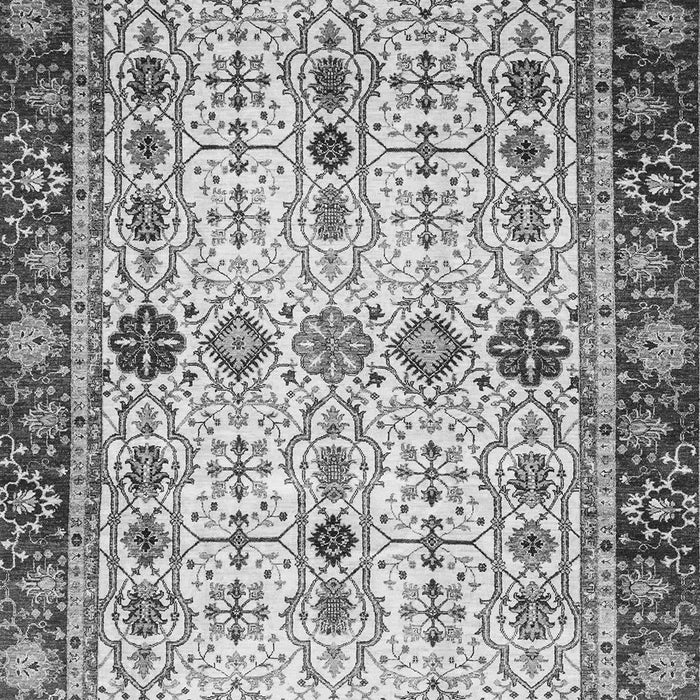 Machine Washable Abstract Gray Modern Rug, wshabs3086gry