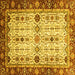 Square Abstract Yellow Modern Rug, abs3086yw