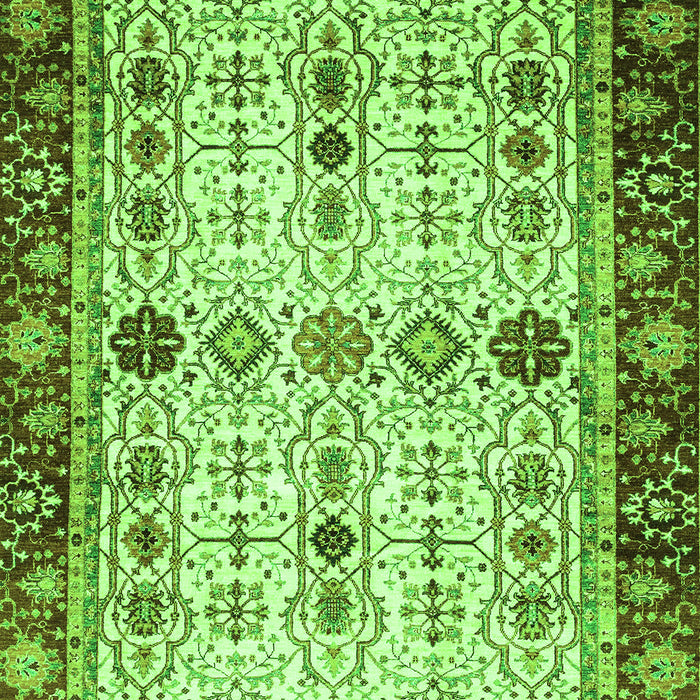 Machine Washable Abstract Green Modern Area Rugs, wshabs3086grn