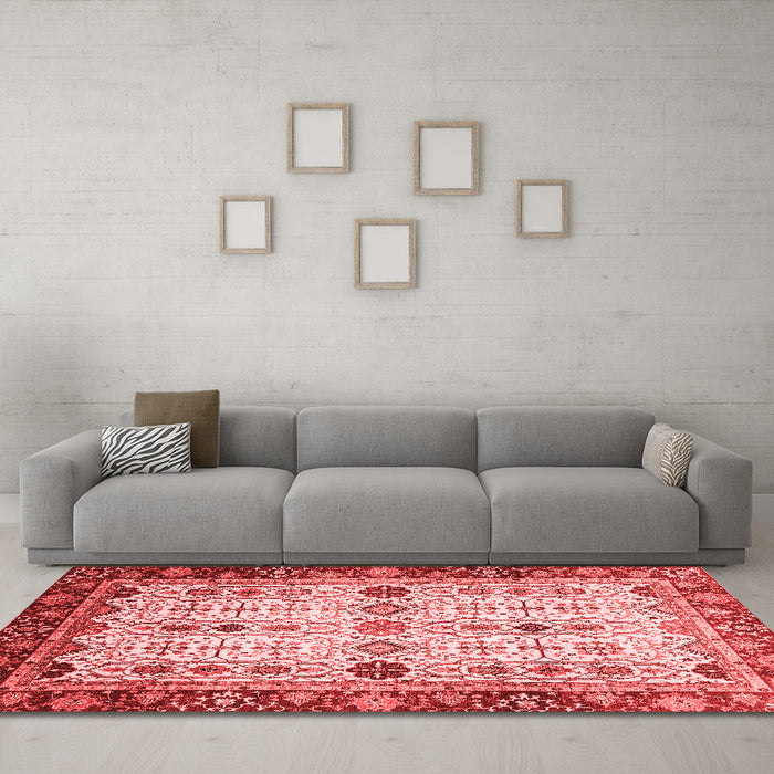 Modern Red Washable Rugs