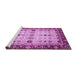 Sideview of Machine Washable Abstract Purple Modern Area Rugs, wshabs3086pur